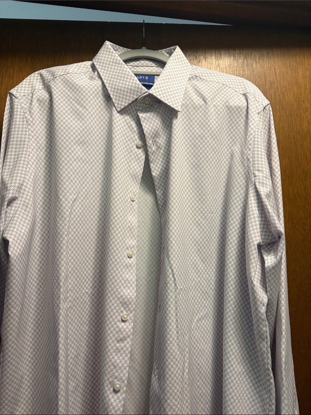 Apt. 9 Men's Light Lavender Micro-Pattern Dress Shirt
